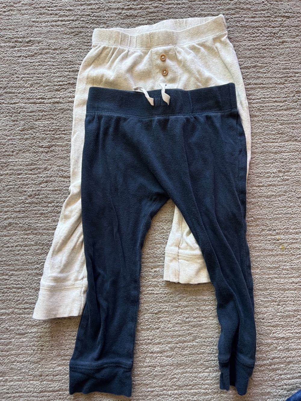 Carters 24M Knit Leggings - Navy and Cream